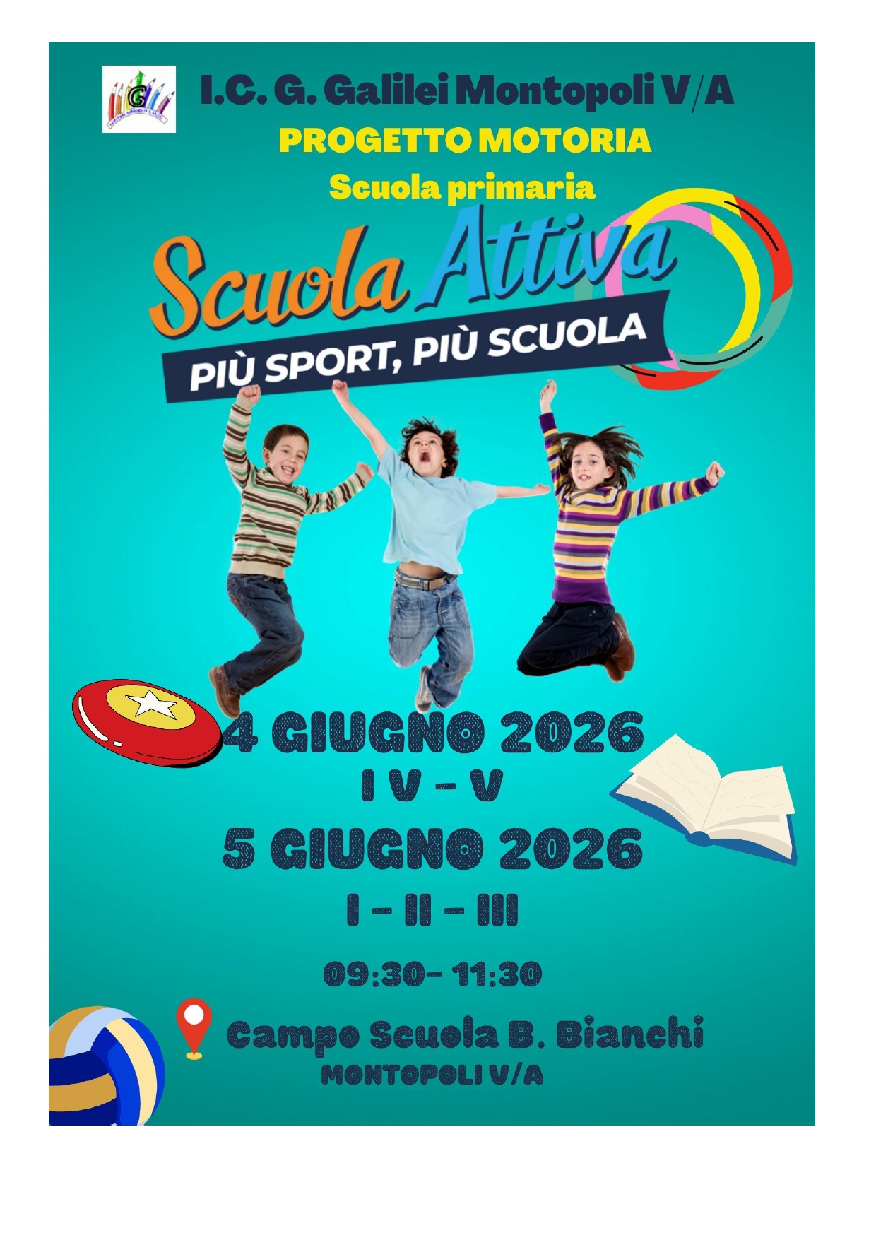 Programma Giochi sportivi 2026  - Campo sportivo “Bianco Bianchi” Montopoli